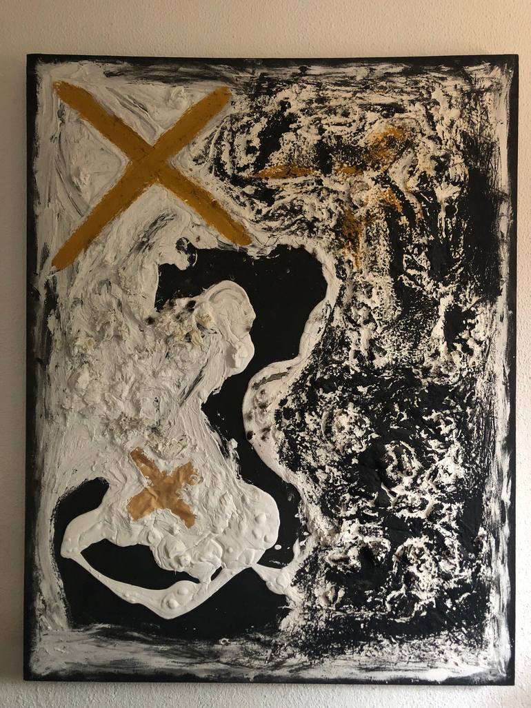 Original Abstract Expressionism Abstract Painting by Carlos Villena