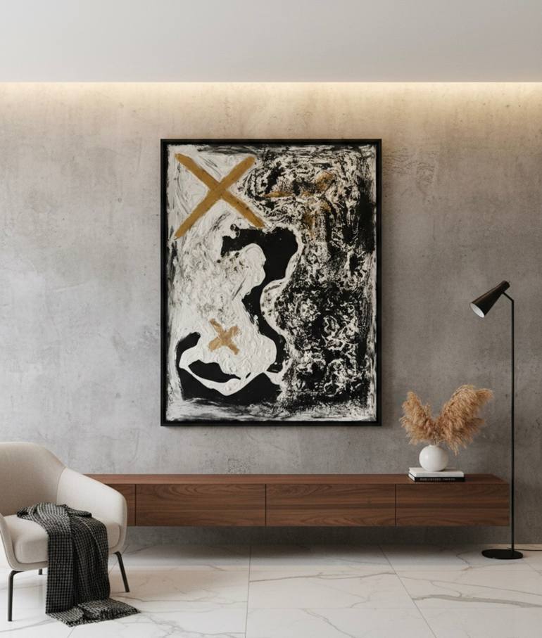Original Abstract Expressionism Abstract Painting by Carlos Villena