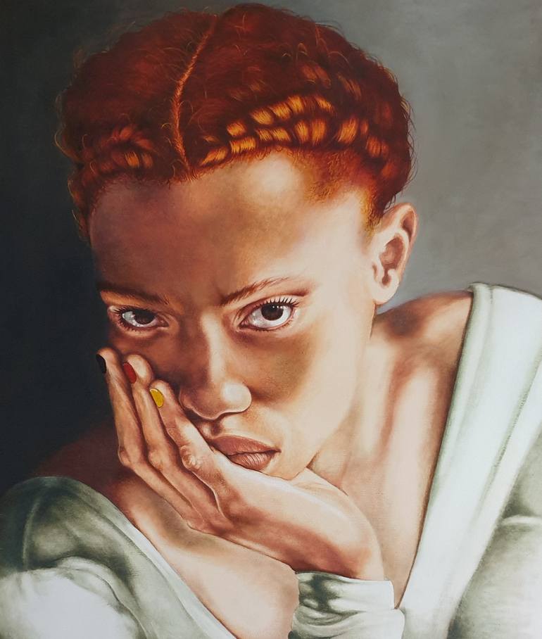Original Figurative Portrait Painting by Cristina Cañamero