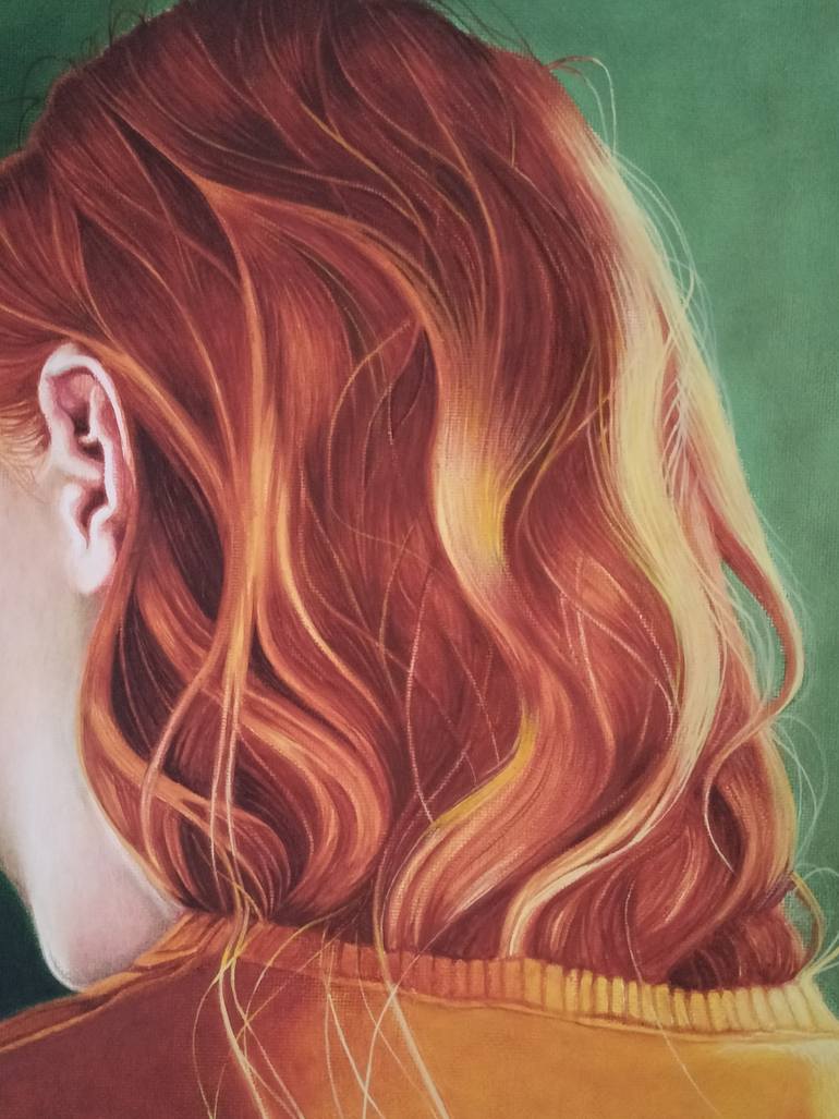 Original Realism People Painting by Cristina Cañamero