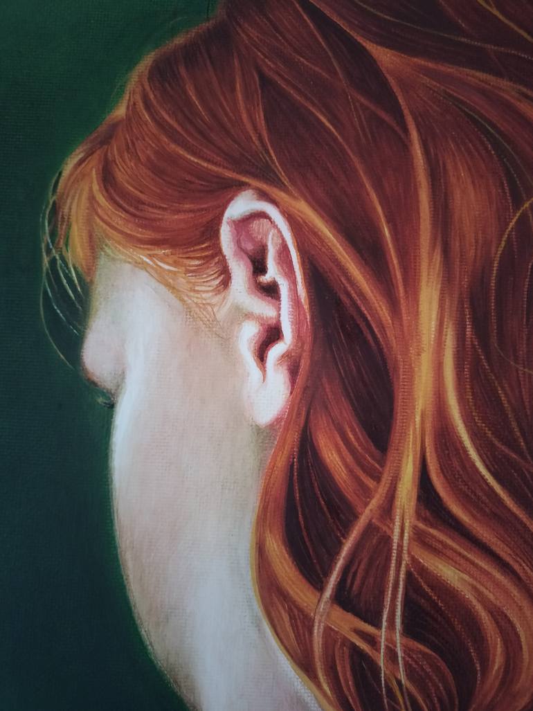 Original Realism People Painting by Cristina Cañamero