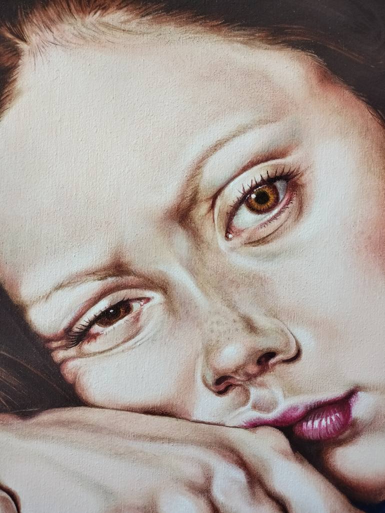 Original Figurative People Painting by Cristina Cañamero