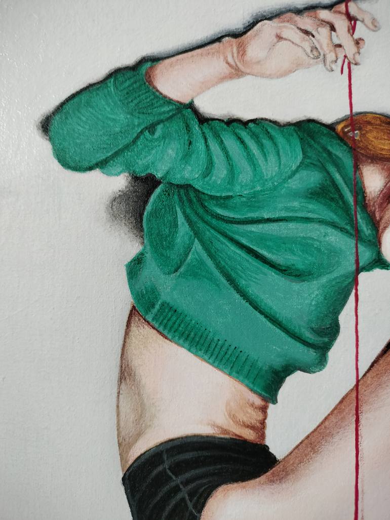 Original Figurative Women Painting by Cristina Cañamero