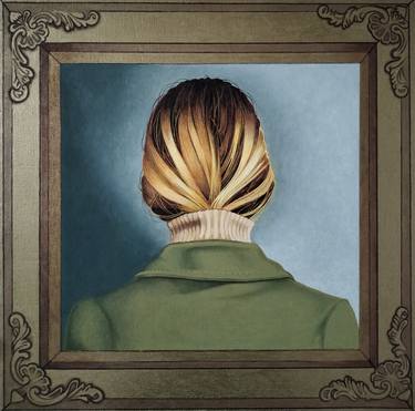 Classic girl (the golden decorative frame is a trompe l'oeil) thumb