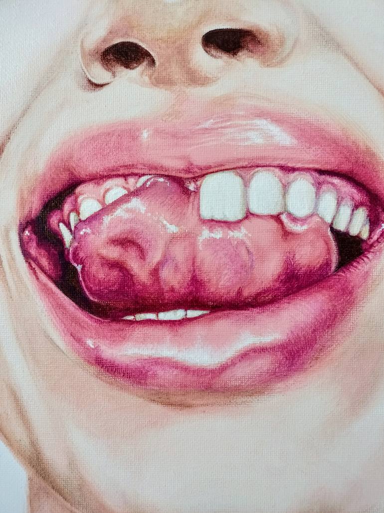 Original Photorealism People Painting by Cristina Cañamero