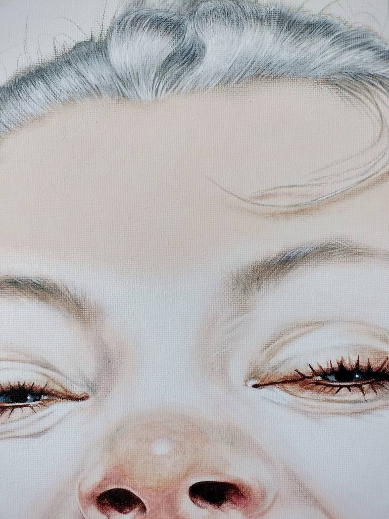 Original Photorealism People Painting by Cristina Cañamero