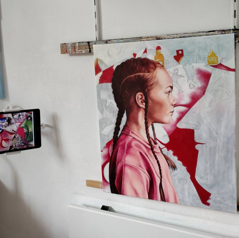 Original Figurative Children Painting by Cristina Cañamero