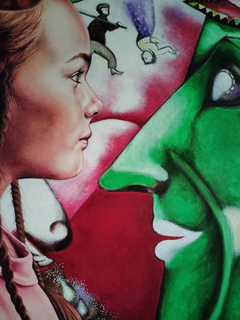 Original Figurative Children Painting by Cristina Cañamero
