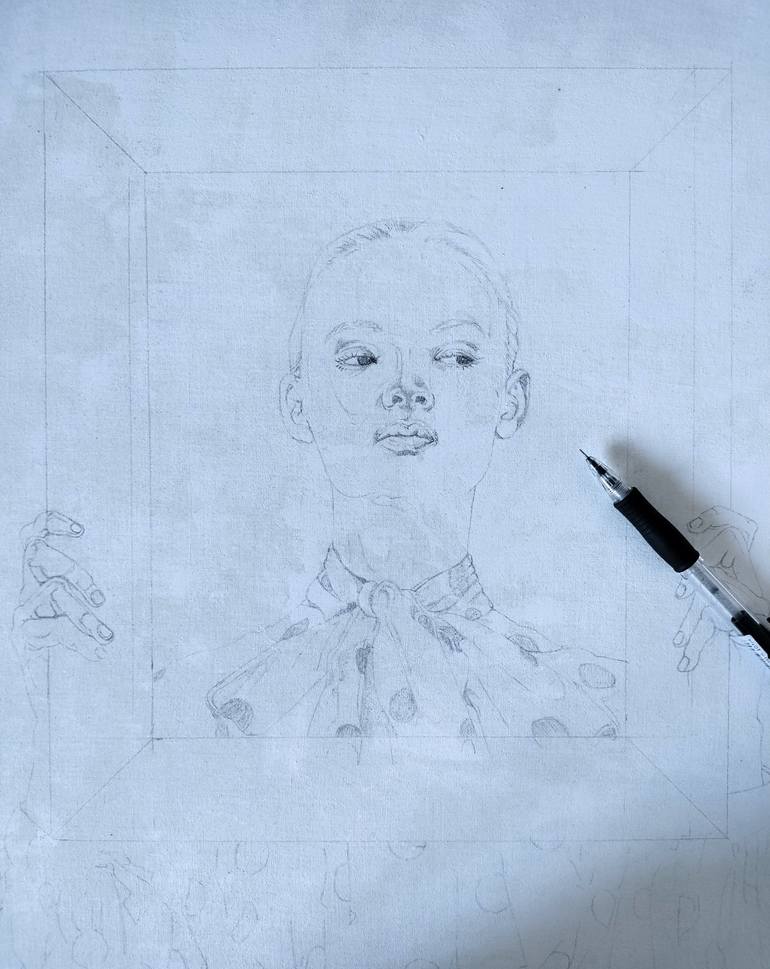 Original Figurative Women Painting by Cristina Cañamero