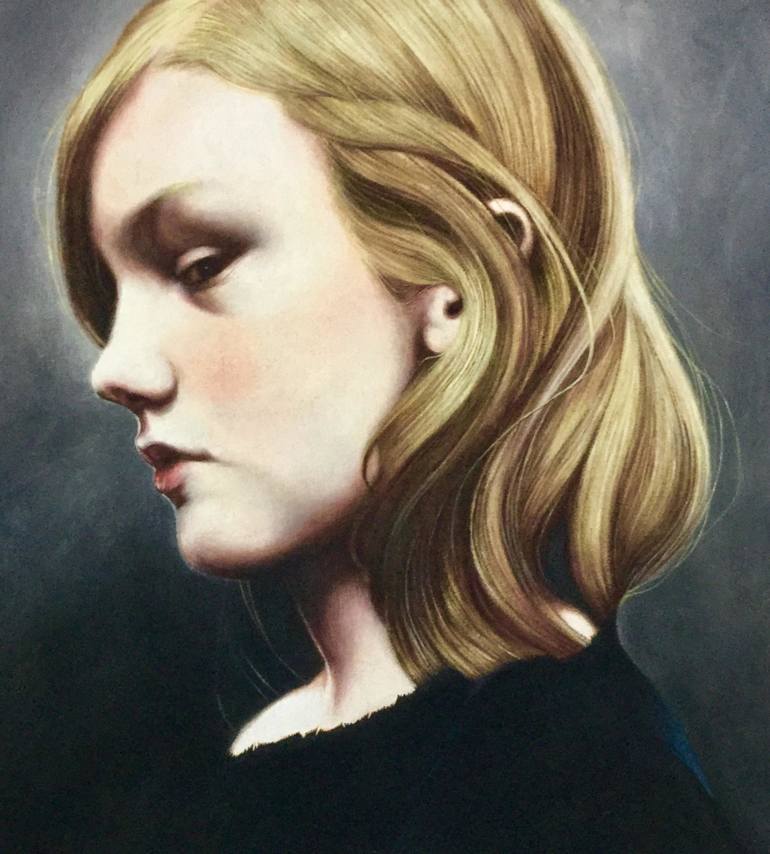 Original Portrait Painting by Cristina Cañamero