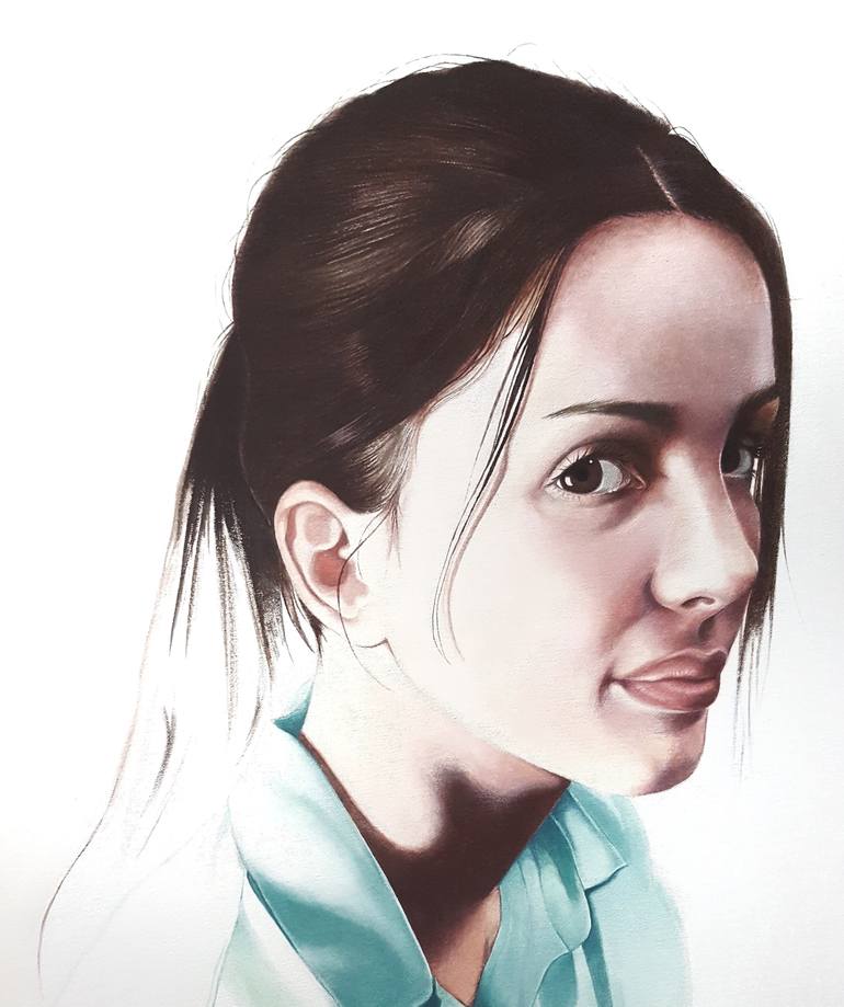 Original Portraiture Portrait Painting by Cristina Cañamero