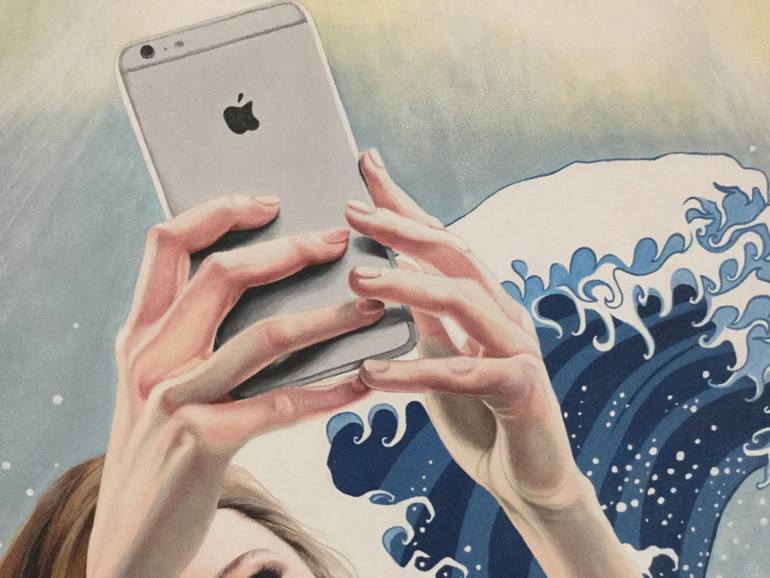 Original Figurative Pop Culture/Celebrity Painting by Cristina Cañamero