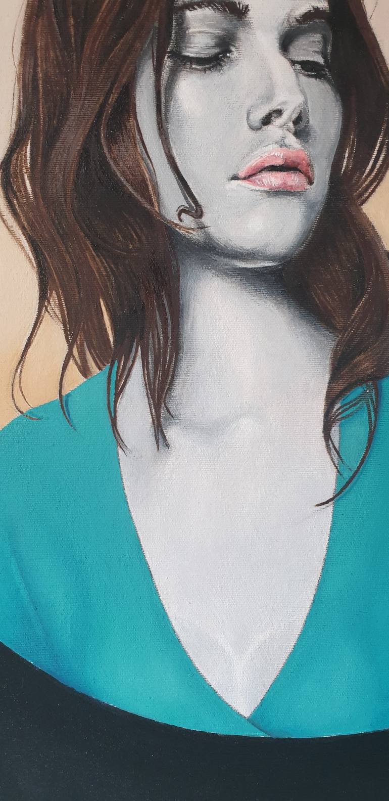 Original Figurative Women Painting by Cristina Cañamero