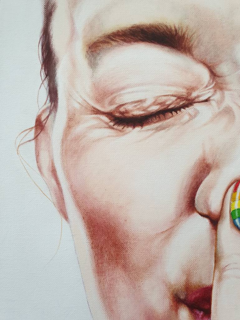 Original Figurative People Painting by Cristina Cañamero