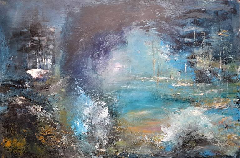 Morning seashore Painting by Elena Ivanova | Saatchi Art