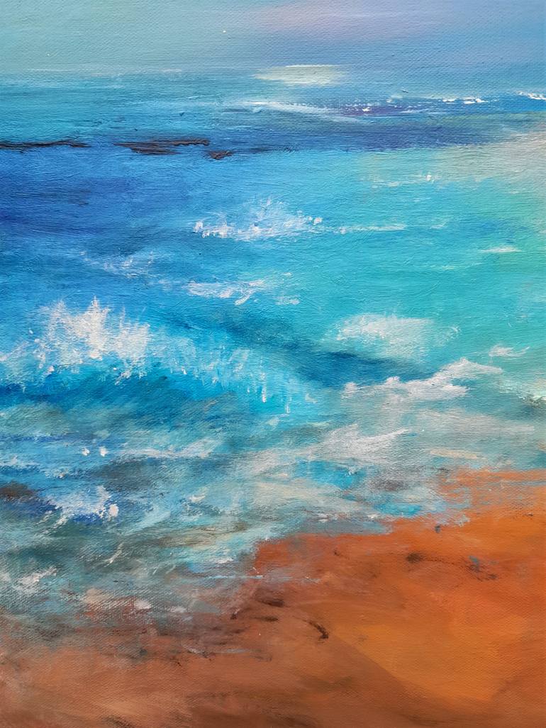 Original Art Deco Seascape Painting by Elena Ivanova