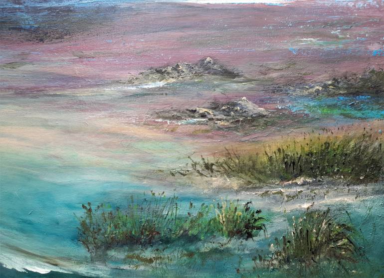 Original Abstract Expressionism Seascape Painting by Elena Ivanova