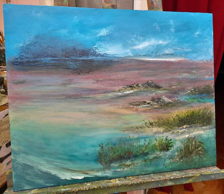 Original Abstract Expressionism Seascape Painting by Elena Ivanova