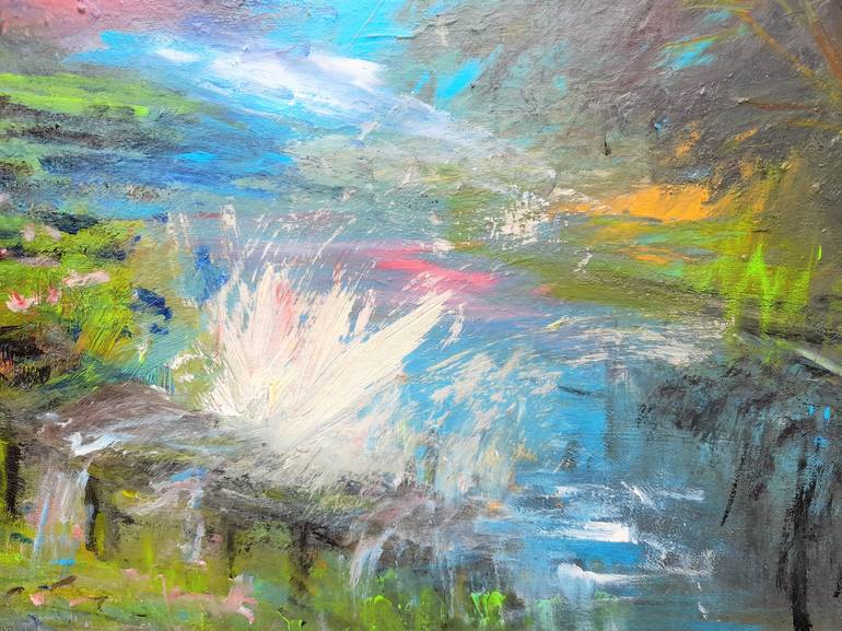 Original Abstract Expressionism Landscape Painting by Elena Ivanova