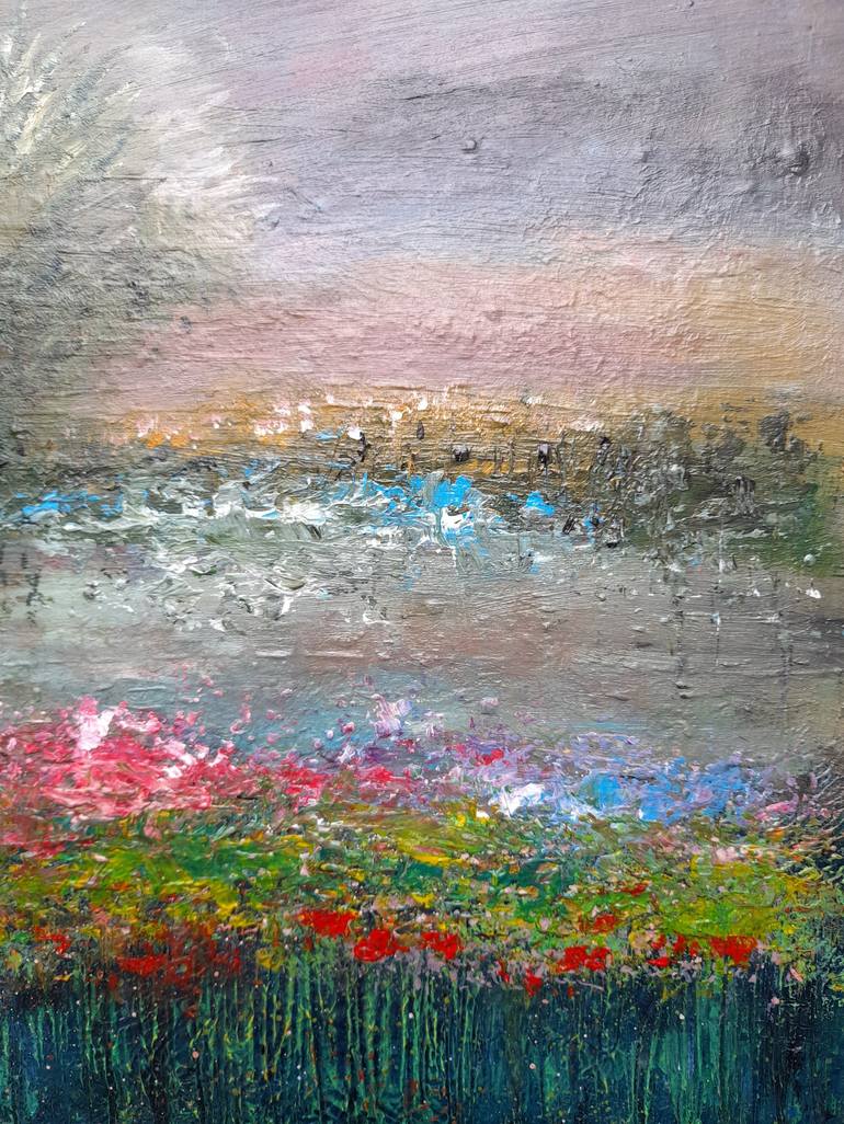 Original Abstract Expressionism Landscape Painting by Elena Ivanova