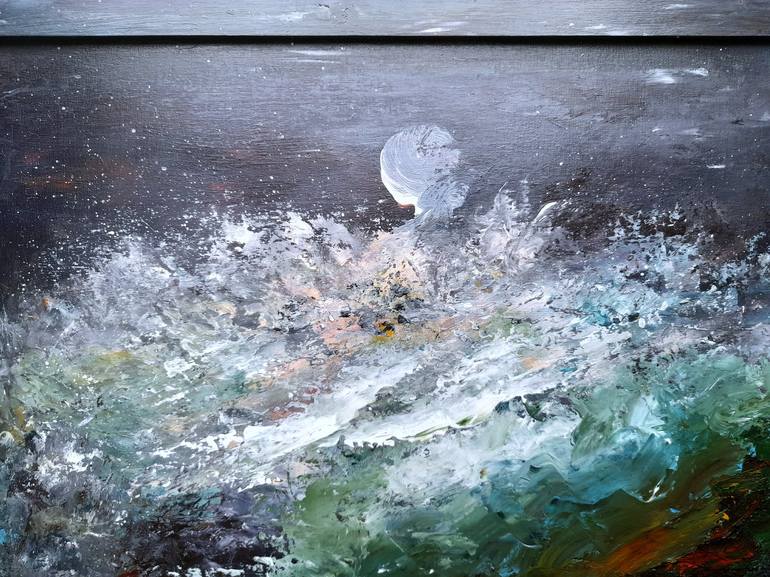 Original Abstract Expressionism Seascape Painting by Elena Ivanova