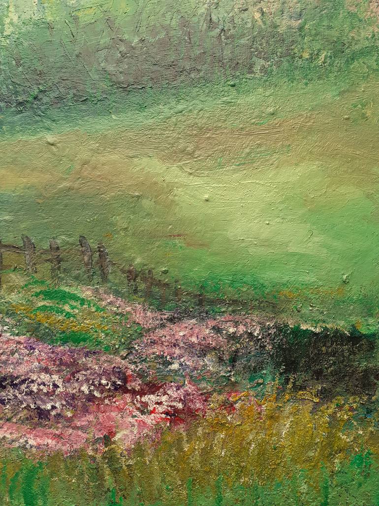 Original Art Deco Landscape Painting by Elena Ivanova