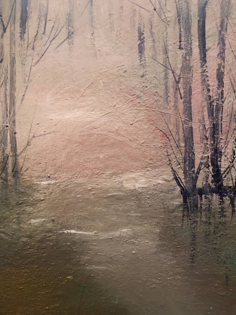Original Art Deco Landscape Painting by Elena Ivanova
