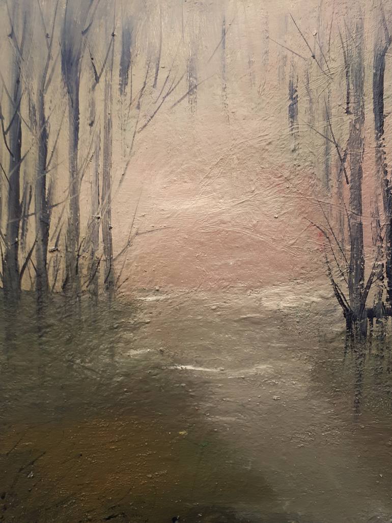 Original Art Deco Landscape Painting by Elena Ivanova