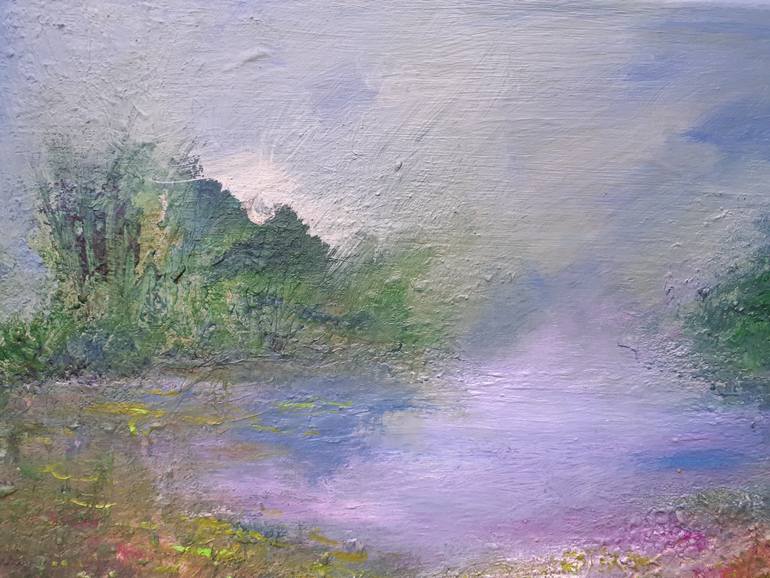 Original Art Deco Landscape Painting by Elena Ivanova