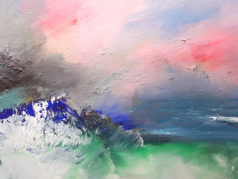 Original Abstract Expressionism Seascape Painting by Elena Ivanova