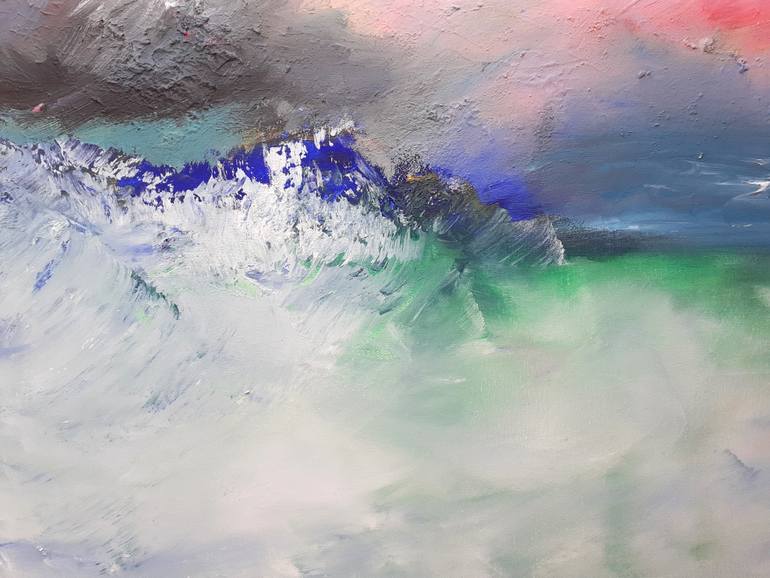 Original Abstract Expressionism Seascape Painting by Elena Ivanova