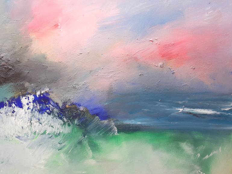 Original Abstract Expressionism Seascape Painting by Elena Ivanova