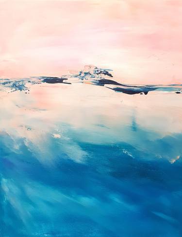 Original Art Deco Seascape Painting by Elena Ivanova