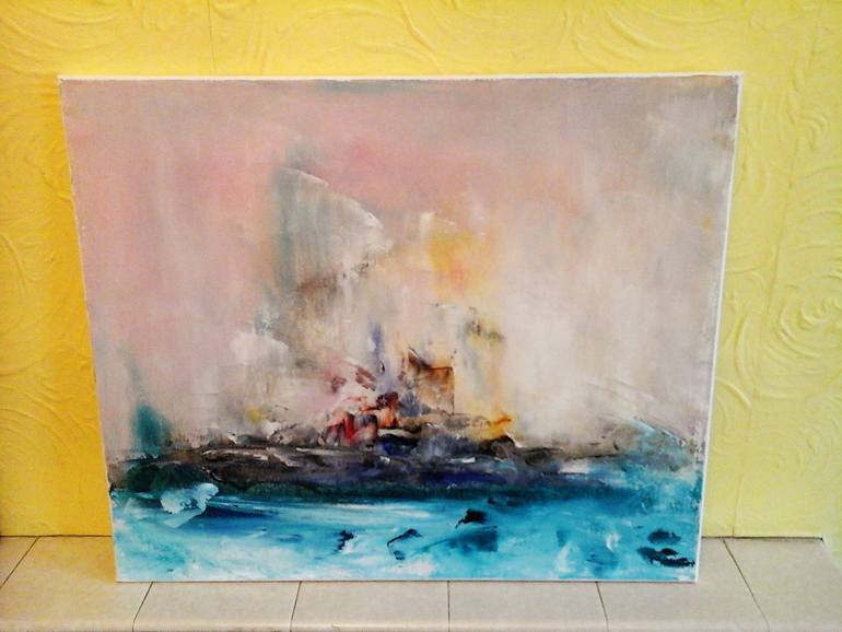 Original Abstract Expressionism Seascape Painting by Elena Ivanova