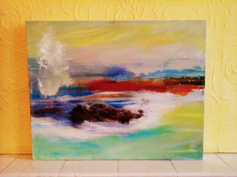 Original Abstract Expressionism Seascape Painting by Elena Ivanova
