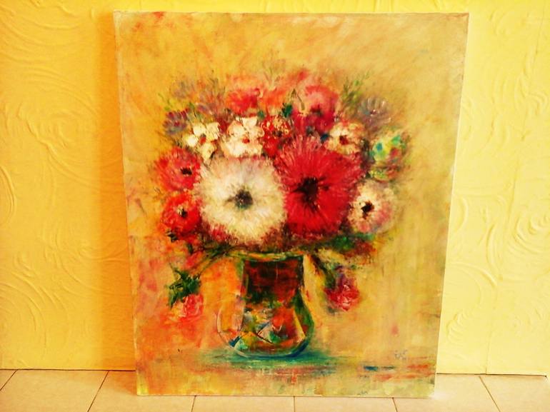 Original Expressionism Floral Painting by Elena Ivanova