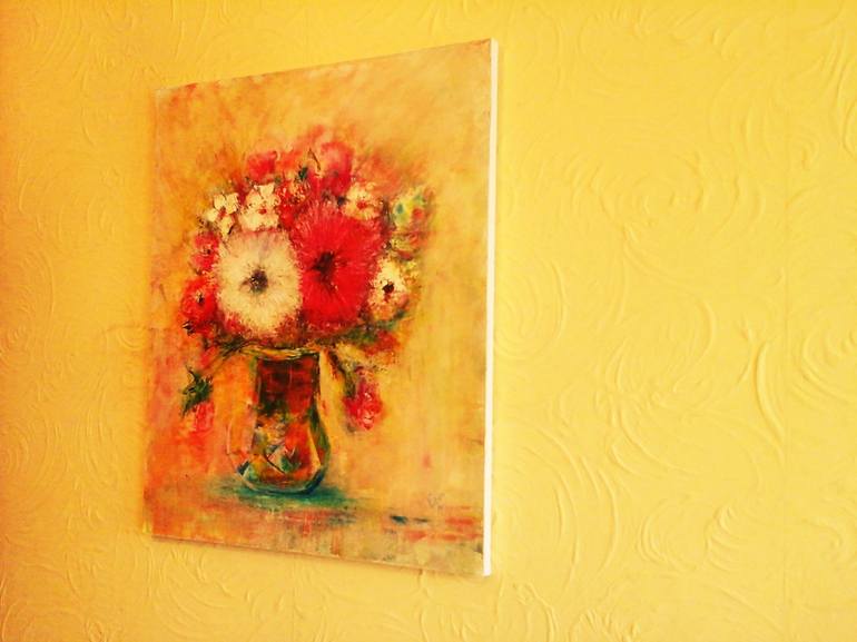 Original Expressionism Floral Painting by Elena Ivanova