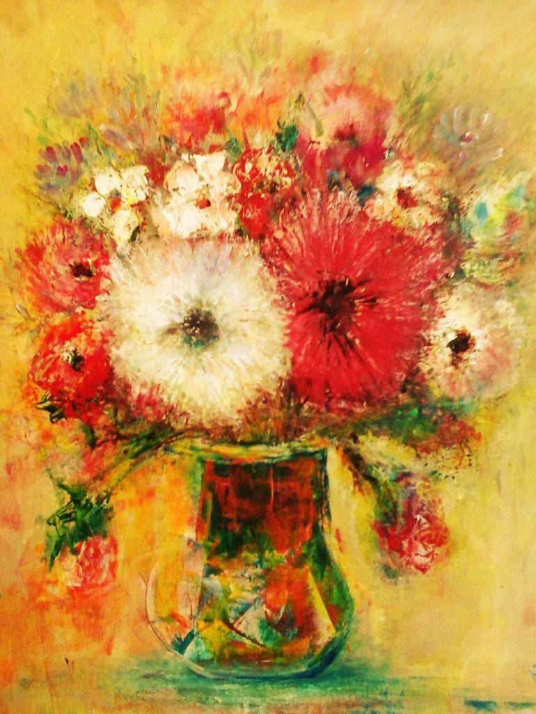 Original Expressionism Floral Painting by Elena Ivanova