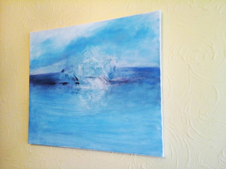 Original Abstract Expressionism Seascape Painting by Elena Ivanova