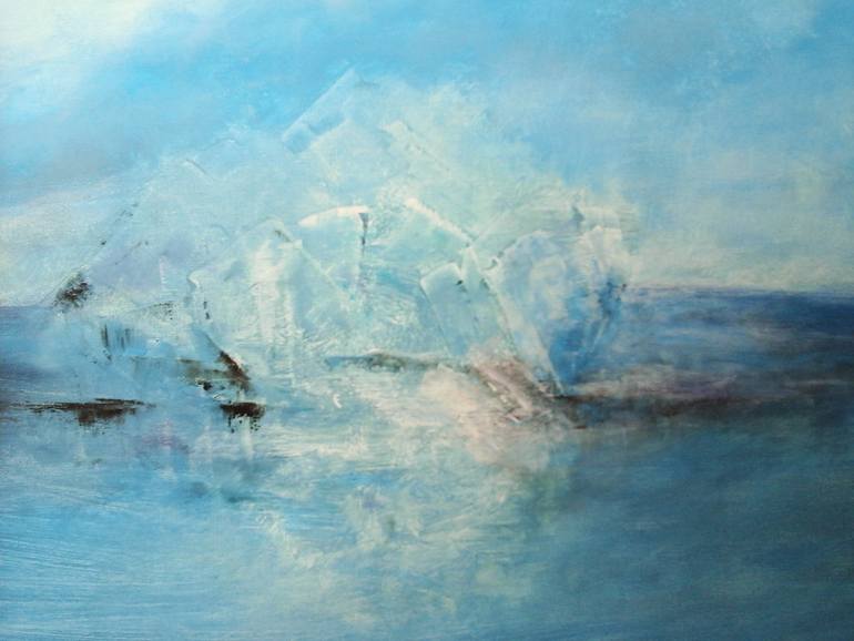 Original Abstract Expressionism Seascape Painting by Elena Ivanova