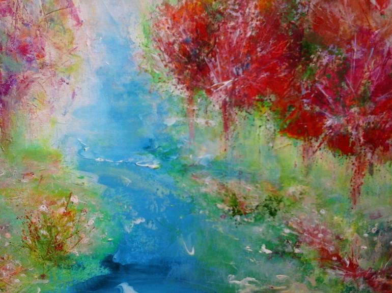 Original Abstract Expressionism Tree Painting by Elena Ivanova