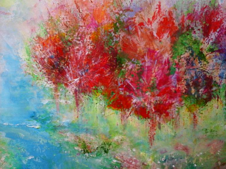 Original Abstract Expressionism Tree Painting by Elena Ivanova