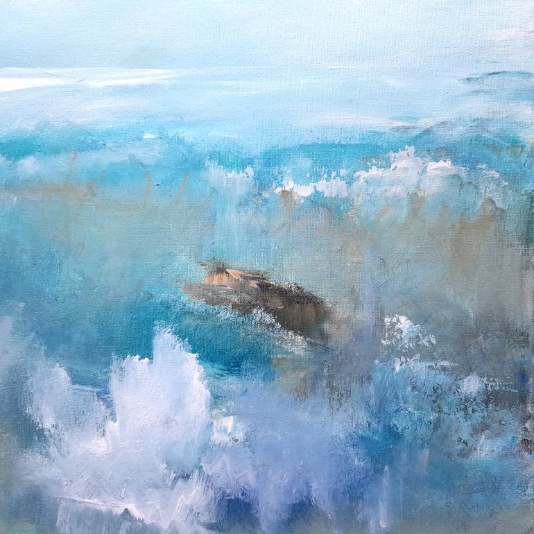 Original Art Deco Seascape Painting by Elena Ivanova