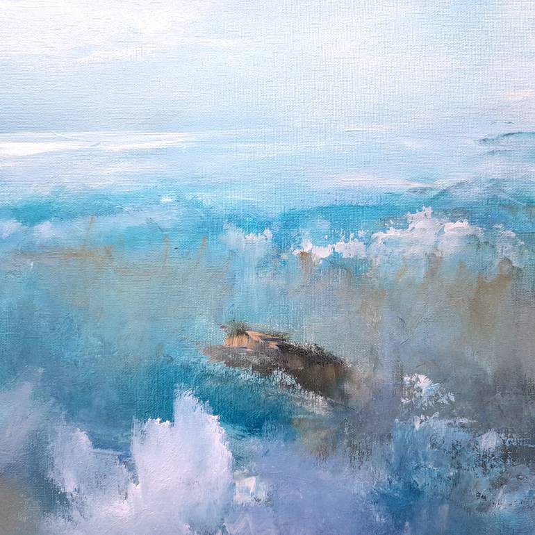 Original Art Deco Seascape Painting by Elena Ivanova