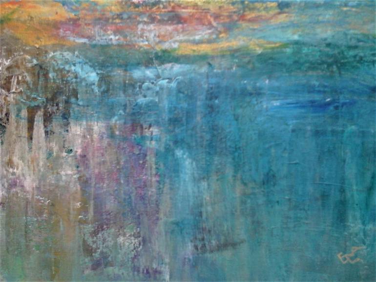 Original Abstract Expressionism Seascape Painting by Elena Ivanova