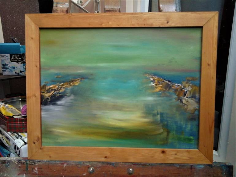 Original Abstract Expressionism Seascape Painting by Elena Ivanova