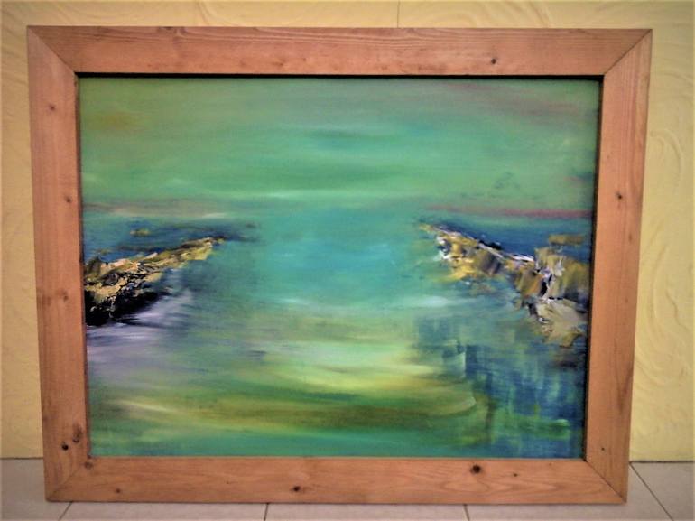 Original Abstract Expressionism Seascape Painting by Elena Ivanova