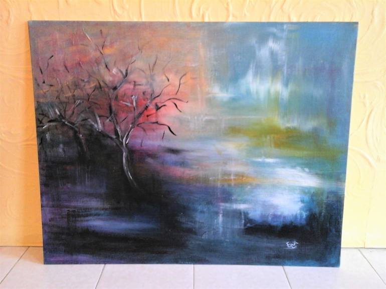 Original Abstract Expressionism Tree Painting by Elena Ivanova