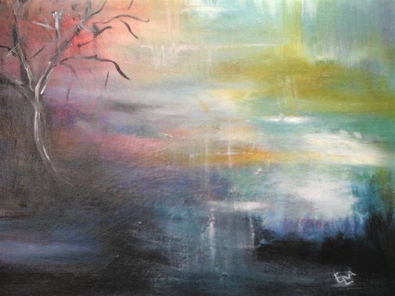 Original Abstract Expressionism Tree Painting by Elena Ivanova