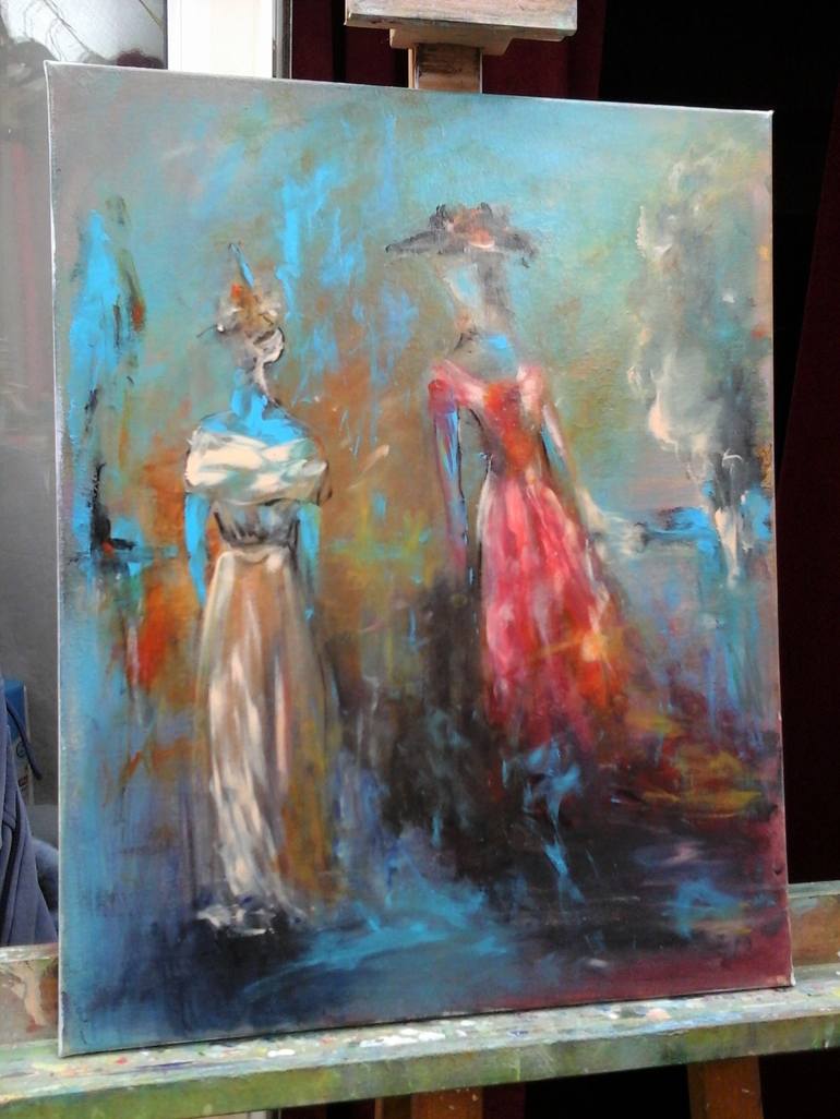 Original Abstract Expressionism Women Painting by Elena Ivanova